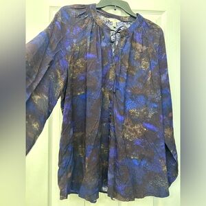 Terra & Sky Purple and Black Blouse